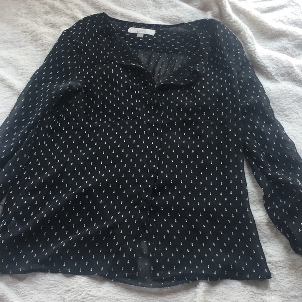 Loft textured button down shirt